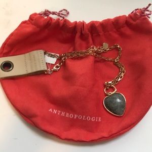 Anthropologie stone heart necklace
